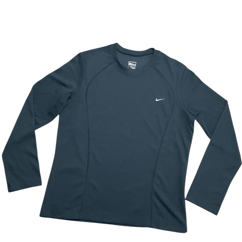 Nike Women’s Performance Activewear Long Sleeve Shirt Black Size L EUC